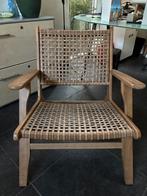 Prachtige houten loungestoel, Huis en Inrichting, Ophalen, Bruin, Hout, Zo goed als nieuw