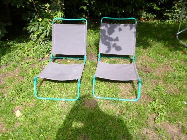 kampeer-tuin of strand stoeltjes, Caravans en Kamperen, Kampeermeubelen, Gebruikt, Campingstoel, Ophalen of Verzenden