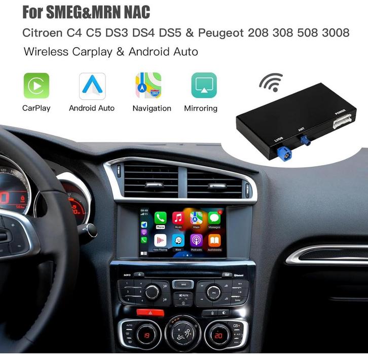 Carplay Citroen C4, C5, DS3, DS4, DS5 + Achtercamera, Auto diversen, Autoradio's, Zo goed als nieuw, Ophalen