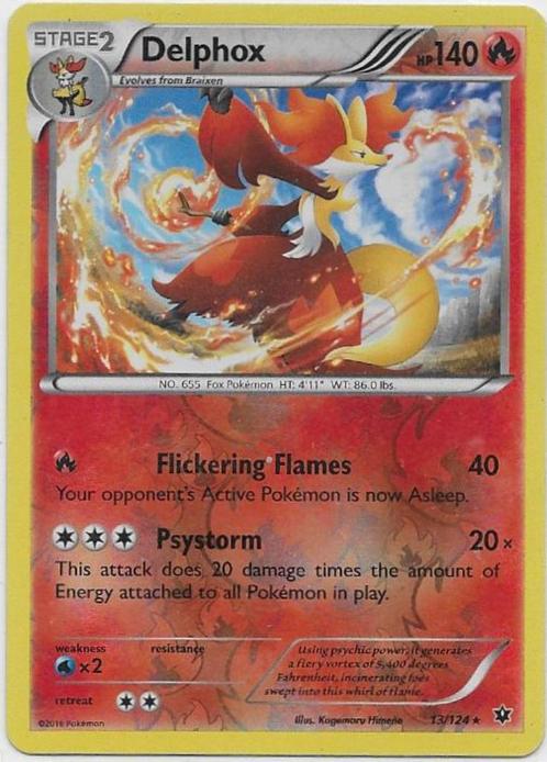 Fates Collide,  Delphox [reverse] 13/124, Hobby en Vrije tijd, Verzamelkaartspellen | Pokémon, Nieuw, Losse kaart, Verzenden