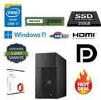 Dell Precision 3620 i7-6700 4,0 GHz 8GB 250GB SSD Win 11, Computers en Software, Desktop Pc's, Met videokaart, Gebruikt, SSD, Gaming