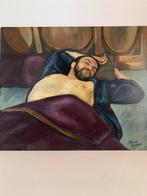 Man licht te wachten van portugese kunstnaar Trindade, Antiek en Kunst, Ophalen of Verzenden