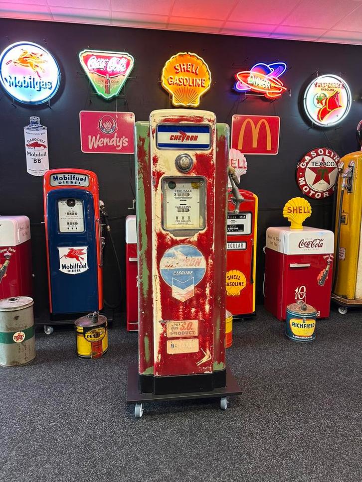Amerikaanse benzinepomp - USA Gas Pump Wayne 70 4 Window, Verzamelen, Automaten | Overige, Gebruikt, Ophalen