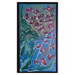 Aubergine Anemonen in het Avondlicht - in zwarte baklijst, Ophalen of Verzenden