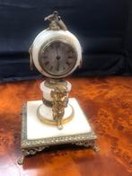 Antieke pendule met engel en marmer, Antiek en Kunst, Ophalen