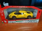 Ferrari 296 GTB geel 1:18 ( Bburago), Ophalen of Verzenden, Nieuw, Auto, Bburago