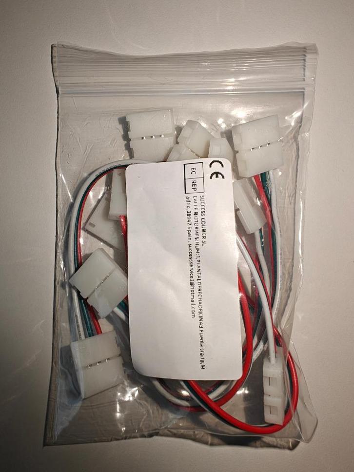 LED Strip Verbind kabels Soldeervrij (3 Pins), Hobby en Vrije tijd, Elektronica-componenten, Zo goed als nieuw, Verzenden