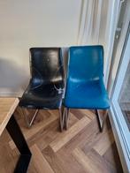 6 Eetkamerstoel met Metalen Onderstel, Huis en Inrichting, Ophalen, Gebruikt, Blauw, Metaal