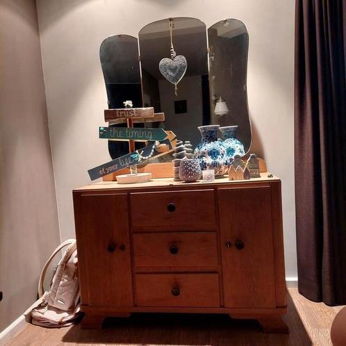Antieke dressoir kaptafel met spiegel, Antiek en Kunst, Antiek | Meubels | Kasten, Ophalen