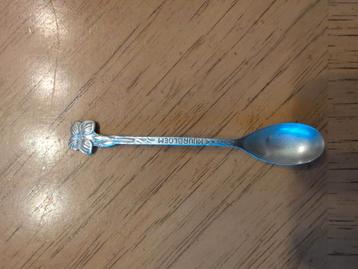 Verzilverde Douwe Egberts Theelepel - Muurbloem beschikbaar voor biedingen