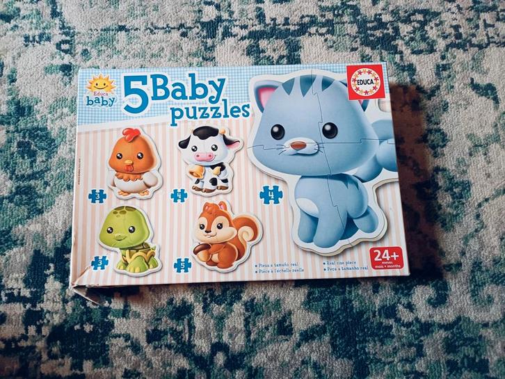 Baby dieren puzzel, Kinderen en Baby's, Speelgoed | Kinderpuzzels, Gebruikt, 10 tot 50 stukjes, Ophalen of Verzenden