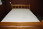 2-persoons licht eiken bed (1.40x2.00), Huis en Inrichting, Slaapkamer | Bedden, Ophalen, Eenpersoons, 140 cm, Zo goed als nieuw