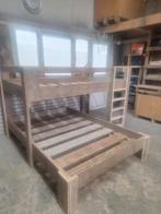 Houten 3-persoons hoogslaper, Hoogslaper, 160 tot 180 cm, Tweepersoons, Ophalen of Verzenden