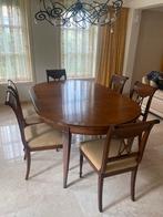 Klassieke Engelse kersenhouten Eettafel + 6 Stoelen, Huis en Inrichting, Tafels | Eettafels, Ophalen, 100 tot 150 cm, 200 cm of meer