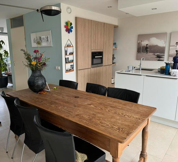 Grenen eettafel, antiek - 2 meter lang!, Huis en Inrichting, Tafels | Eettafels, Gebruikt, 50 tot 100 cm, 200 cm of meer, Vijf personen of meer