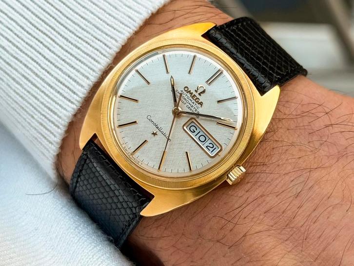 Omega Constellation 18k goud uit 1967, Sieraden, Tassen en Uiterlijk, Horloges | Antiek, Omega, Goud, 1960 of later, Verguld, Ophalen of Verzenden