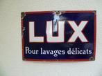 EMAILLE RECLAMEBORDJE"LUX ZEEP"UIT JAREN 20/30, Ophalen of Verzenden, Gebruikt, Reclamebord
