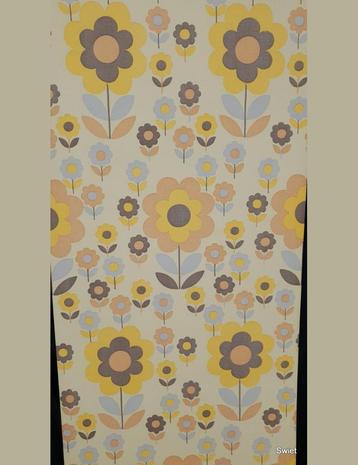 6649 pastel bloemen vintage wallpaper geel blauw bruin swiet beschikbaar voor biedingen