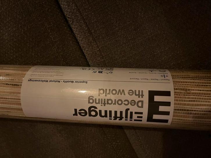 Eijffinger Grasweefsel Behang - Nieuw in verpakking!, Huis en Inrichting, Stoffering | Behang, Beige, 10 tot 25 m², Ophalen of Verzenden