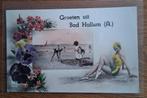 Hallum bad, Ameland, Groeten uit, Ophalen of Verzenden, 1940 tot 1960, Gelopen, Friesland