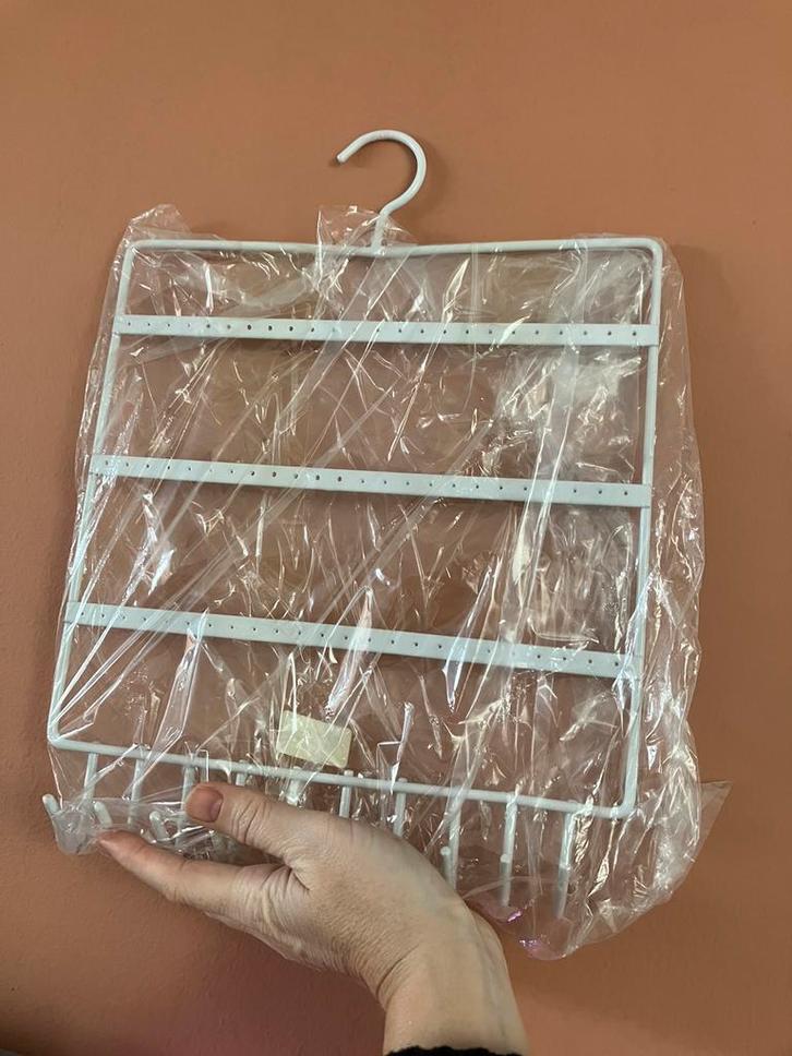 Sieraden orginizer ophangen rek metaal wit, Sieraden, Tassen en Uiterlijk, Kettinghangers, Zo goed als nieuw, Overige materialen