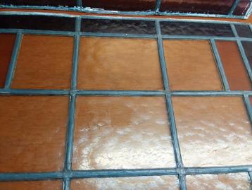 2 stuks glas-in-loodramen, 48x40 cm.  €45.00  beschikbaar voor biedingen