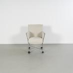 6x Montis Geraldine Fauteuil Beige Stof - Chroom/Wielen, Overige kleuren, Ophalen of Verzenden, Zo goed als nieuw, Metaal