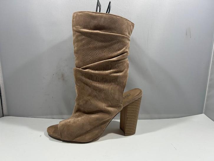 Cape Robbin, maat 40 peeptoe laarsjes met open hiel., Kleding | Dames, Schoenen, Zo goed als nieuw, Sandalen of Muiltjes, Bruin
