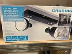Grundig Plafondlamp met 2 Spots - zwart, Ophalen, Metaal of Aluminium, Zo goed als nieuw, Led