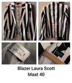 Laura Scott gestreepte blazer - Maat 40, Maat 38/40 (M), Zwart, Ophalen of Verzenden, Jasje