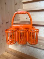 Retro/ vintage Oranje flessendrager, Verzamelen, Retro, Ophalen of Verzenden, Huis en Inrichting