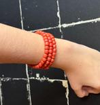 Bloedkoraal exclusieve antieke armband 14k slot goud groot, Ophalen of Verzenden, Goud, Armband, Met edelsteen