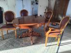 tafel en 4 stoelen, Huis en Inrichting, Tafels | Eettafels, Ophalen, Gebruikt, Rechthoekig, 50 tot 100 cm