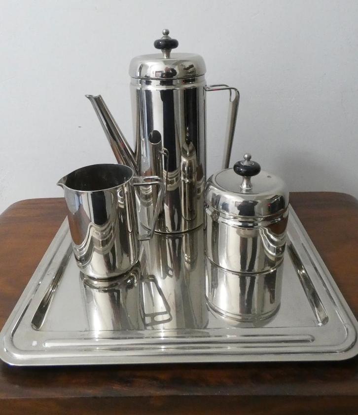 Art deco koffiepot met roomstel [1515], Antiek en Kunst, Antiek | Woonaccessoires, Ophalen