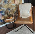 Cognac leer fauteuil / stoel te koop in hele nette staat, Ophalen, Zo goed als nieuw, 50 tot 75 cm, Leer