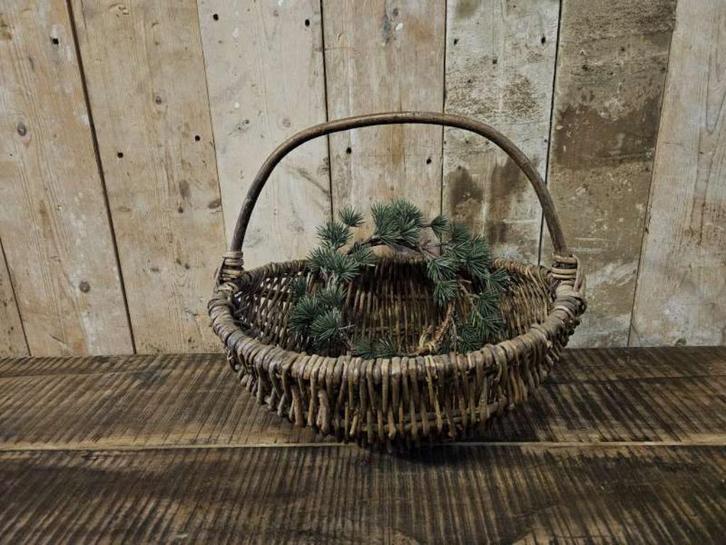 oud hongaars mandje ``WOONWINKEL RUSTIEK``, Antiek en Kunst, Curiosa en Brocante, Ophalen of Verzenden