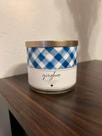Bath & body works 3 wick geurkaars gingham blauw, Overige materialen, Blauw, Nieuw, Ophalen of Verzenden