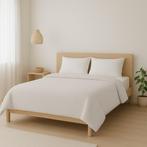 Dekbed en overtrek in 1 Mousseline Off White nu 50 % Korting, Eenpersoons, Verzenden, Wit, Nieuw