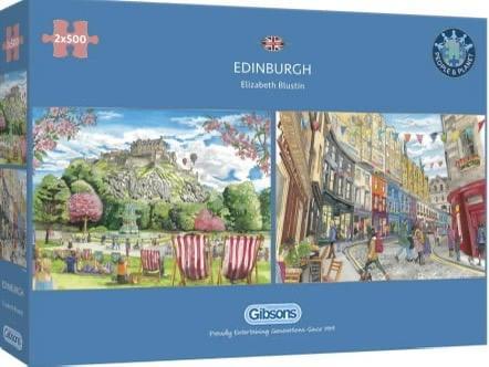 Gibsons - Edinburgh - 2x500 stukjes, Hobby en Vrije tijd, Denksport en Puzzels, Nieuw, Legpuzzel, 500 t/m 1500 stukjes, Ophalen of Verzenden