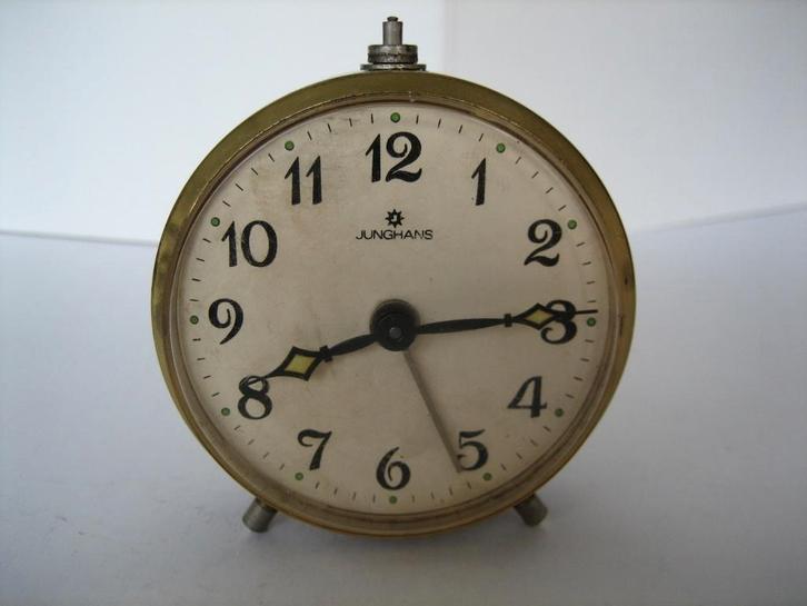 JUNGHANS small alarm clock Made in Germany, Huis en Inrichting, Woonaccessoires | Klokken, Gebruikt, Wekker of Tafelklok, Ophalen of Verzenden