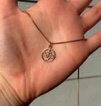 14karaat geelgouden bedel hanger Hoop, Geloof en Liefde, Verzenden, Zo goed als nieuw, Met edelsteen, Goud