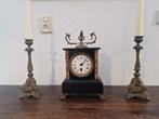 Napoleon III pendule, eind 19e eeuw met kandelaars, Antiek en Kunst, Antiek | Klokken, Ophalen of Verzenden