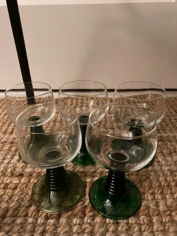 5 Vintage Roemer wijnglazen beschikbaar voor biedingen