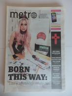 Lady Gaga - Metro krant 2011, Boeken, Tijdschriften en Kranten, Ophalen of Verzenden, Nieuw, Krant