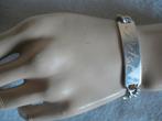 Zilveren Gourmet Schakelarmband Naamplaat *Peter Vintage, Ophalen of Verzenden, Zilver, Armband