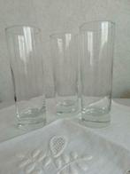 Drie longdrinkglazen met dikke voet, Verzamelen, Ophalen of Verzenden, Gebruikt, Overige typen