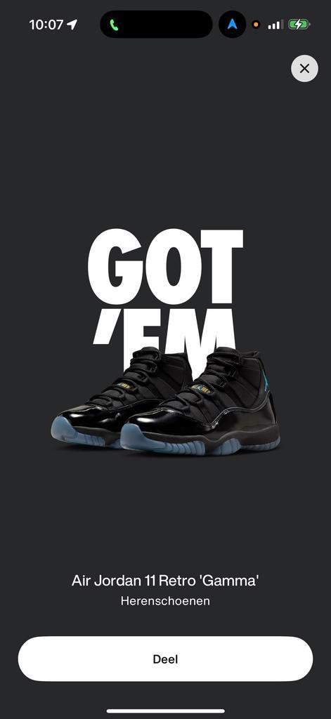Air Jordan 11 Retro Gamma - Maat 47,5, Kleding | Heren, Schoenen, Nieuw, Sneakers of Gympen, Zwart, Ophalen of Verzenden