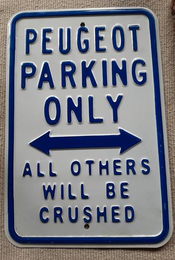 Zwaar metalen wandbord bord Peugeot. beschikbaar voor biedingen