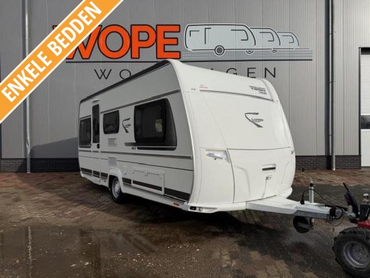 Fendt Saphir 465 TG AIRCO & MOVER, Caravans en Kamperen, Caravans, Bedrijf, tot en met 4, Standaardzit, Fendt, 2 aparte bedden