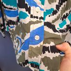 Studio Anneloes travelstof blouse blauw groen mt M art 50008, Maat 38/40 (M), Studio Anneloes, Blauw, .